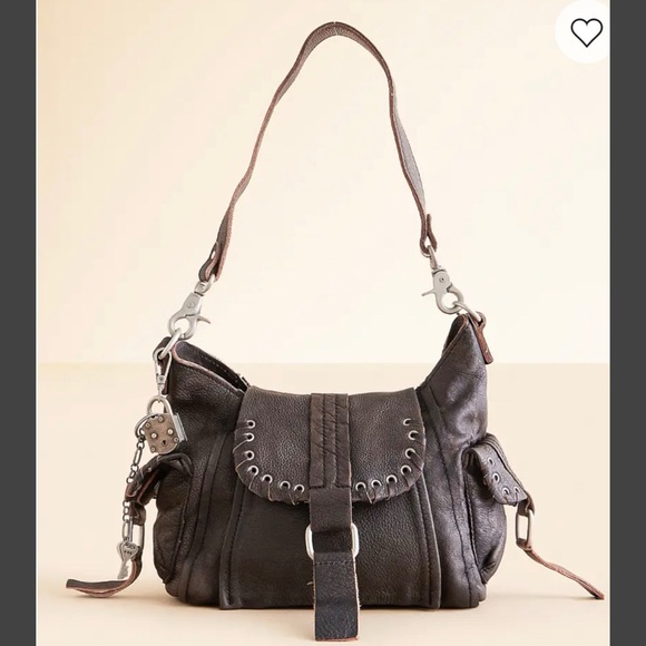 Free People We The Free Baby Leigh Distressed Tote Bag in Aged Graphite - Picture 4 of 11